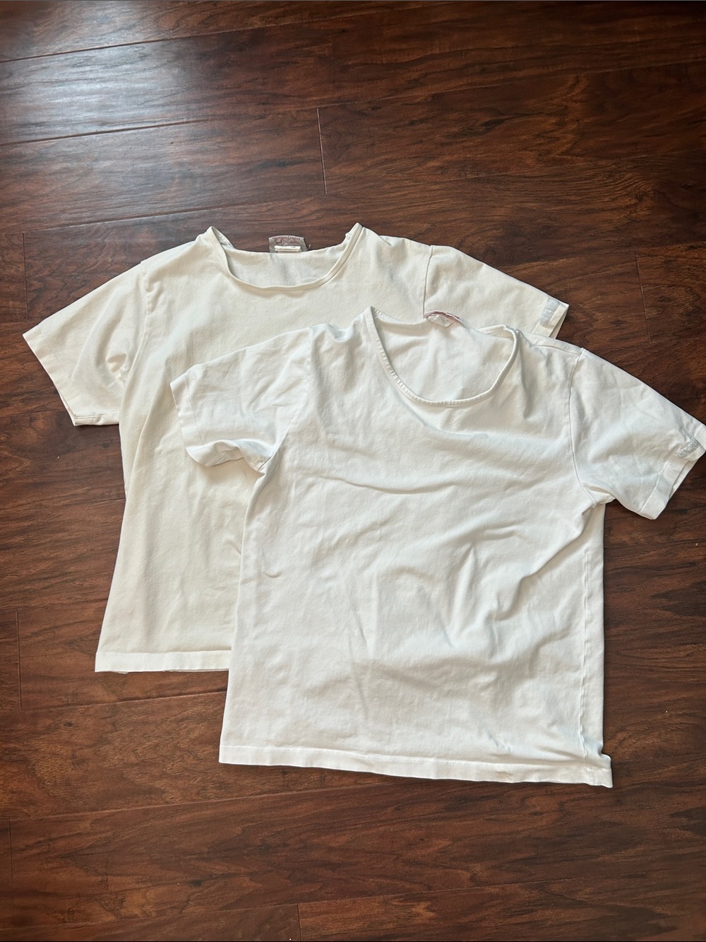 Cherokee Wotkwear White Short-Sleeve Women’s Stretch Tees Set of 2 Medium